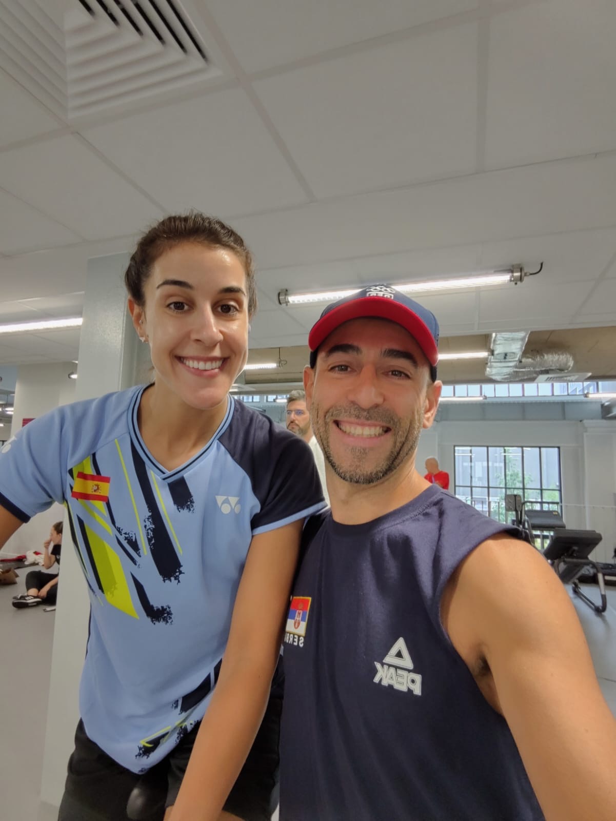 Toni Tomé con Carolina Marín
